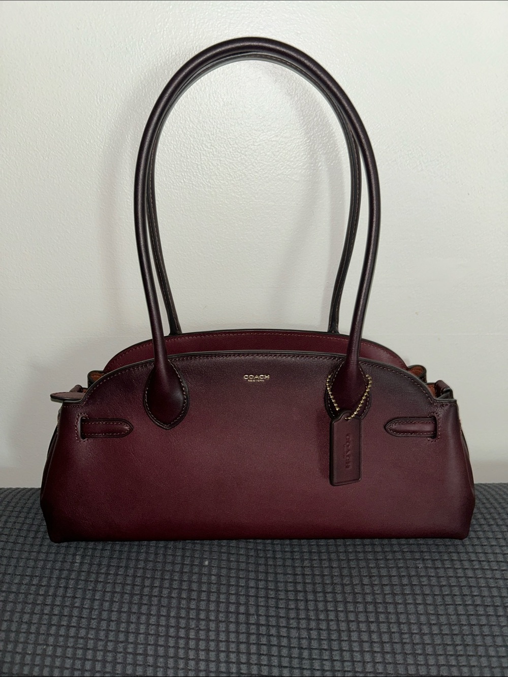 Coach Empire 34 in Merlot with Burnishing. NEW!